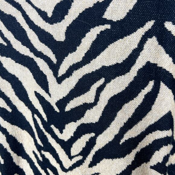CAbi Dani Pullover Sweater Zebra Dazzle Stripe Brown/Black Medium Animal Print - Picture 4 of 10